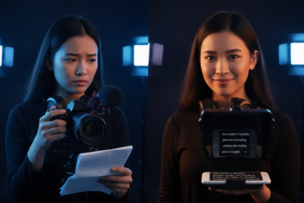 Teleprompter Mini — Before & After