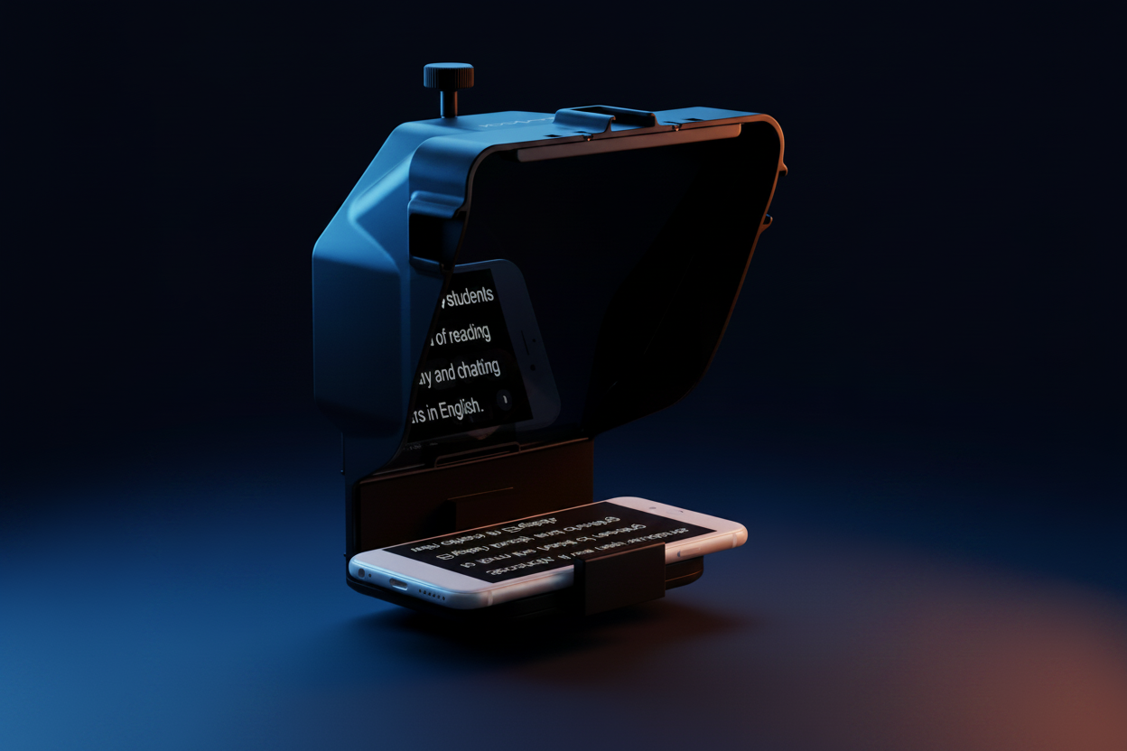 Teleprompter Mini — Close-Up